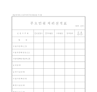 주요민원처리실적표 주요민원처리실적표